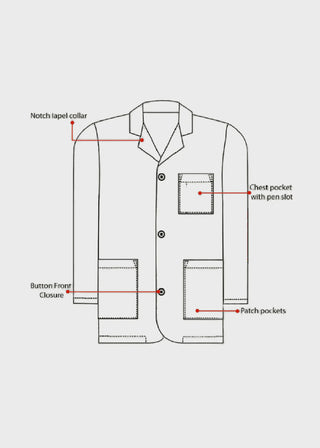 HeedFit Unisex 31 Inches Three Pocket Consultation Coat
