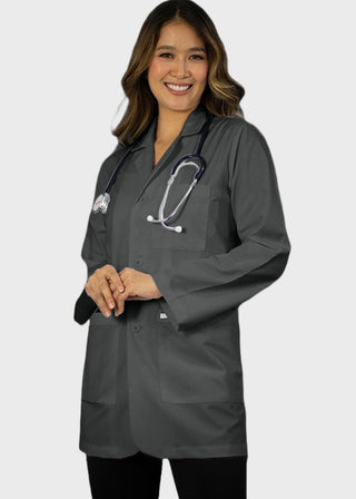 HeedFit Unisex 31 Inches Three Pocket White Consultation Coat