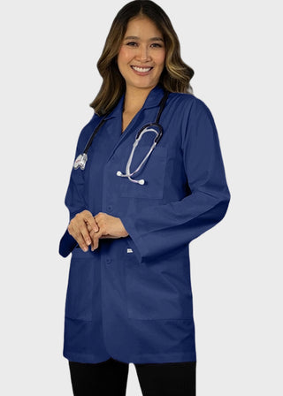 HeedFit Unisex 31 Inches Three Pocket White Consultation Coat