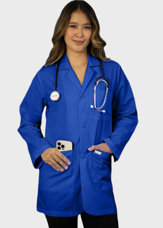 HeedFit Unisex 31 Inches Three Pocket White Consultation Coat