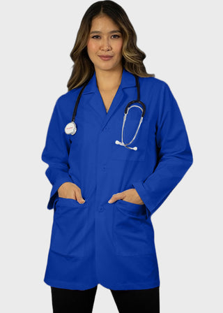 HeedFit Unisex 31 Inches Three Pocket White Consultation Coat