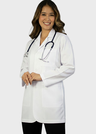 HeedFit Unisex 31 Inches Three Pocket White Consultation Coat