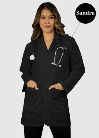 HeedFit Free Embroidery Unisex 31 Inches Three Pocket White Consultation Coat