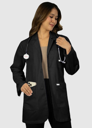 HeedFit Unisex 31 Inches Three Pocket White Consultation Coat