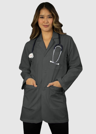 HeedFit Unisex 31 Inches Three Pocket White Consultation Coat