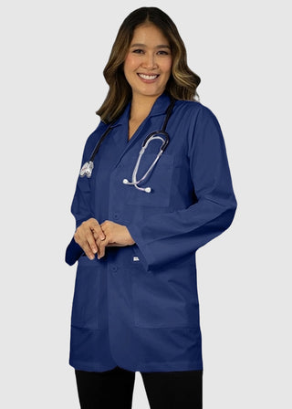 HeedFit Unisex 31 Inches Three Pocket White Consultation Coat