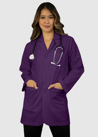 HeedFit Unisex 31 Inches Three Pocket White Consultation Coat