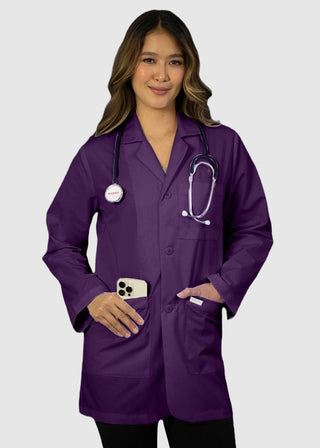 HeedFit Unisex 31 Inches Three Pocket White Consultation Coat