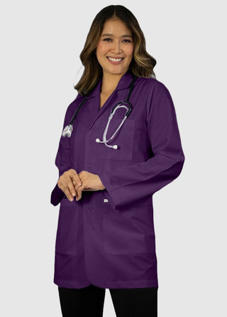 HeedFit Free Embroidery Unisex 31 Inches Three Pocket White Consultation Coat