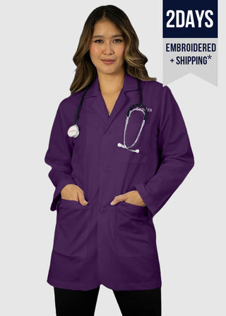 HeedFit Free Embroidery Unisex 31 Inches Three Pocket Consultation Coat