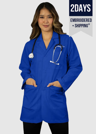 HeedFit Free Embroidery Unisex 31 Inches Three Pocket Consultation Coat