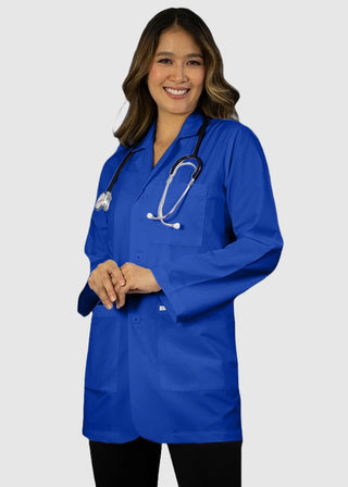 HeedFit Unisex 31 Inches Three Pocket White Consultation Coat