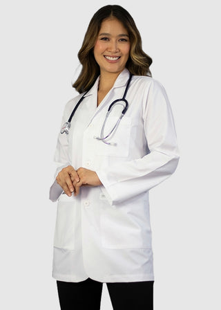 HeedFit Unisex 31 Inches Three Pocket White Consultation Coat