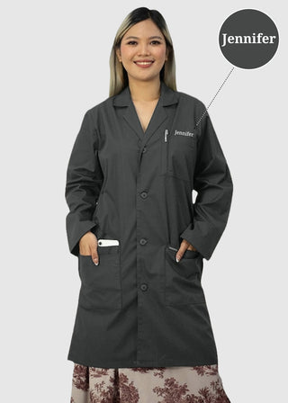 Free Embroidery Unisex 38 Inches Premium White Lab Coat