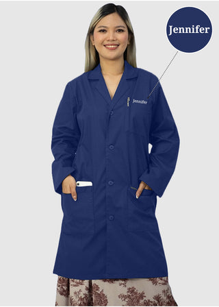 Free Embroidery Unisex 38 Inches Premium White Lab Coat