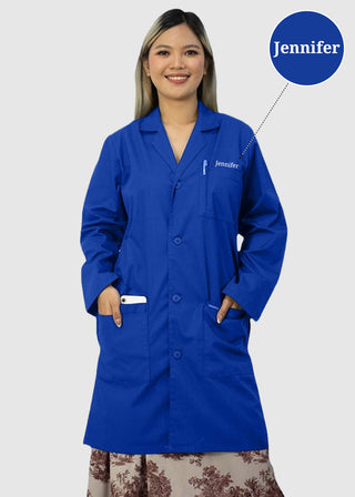 Free Embroidery Unisex 38 Inches Premium White Lab Coat