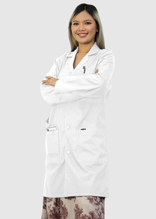Free Embroidery Unisex 38 Inches Premium White Lab Coat