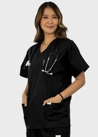 HeedFit Unisex 27.5 Inches V-Neck Four Pocket Scrub Top