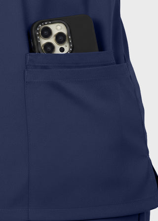 Free Embroidery HeedFit 27.5 Inch Unisex Four Pocket Scrub Top