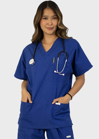 HeedFit Unisex 27.5 Inches V-Neck Four Pocket Scrub Top