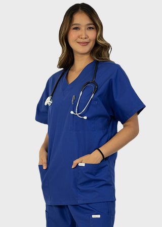 HeedFit Unisex 27.5 Inches V-Neck Four Pocket Scrub Top