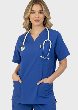 HeedFit Unisex 27.5 Inches V-Neck Four Pocket Scrub Top
