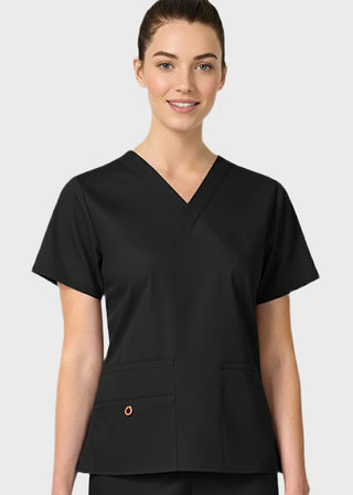 HeedFit Women's Multi Pockets V-Neck Scrub Top