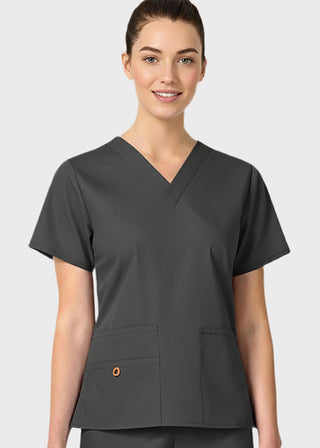 HeedFit Women's Multi Pockets V-Neck Scrub Top