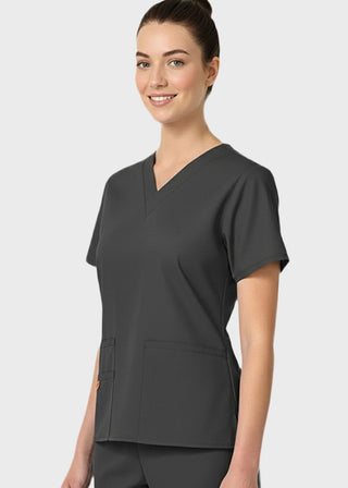 Free Embroidery HeedFit Women's Multi Pockets V-Neck Scrub Top