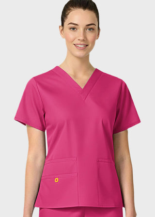 HeedFit Women's Multi Pockets V-Neck Scrub Top