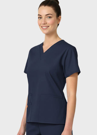 HeedFit Women's Multi Pockets V-Neck Scrub Top