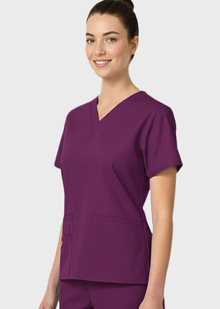 HeedFit Women's Multi Pockets V-Neck Scrub Top