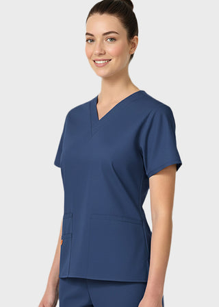 HeedFit Women's Multi Pockets V-Neck Scrub Top
