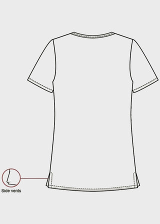 HeedFit Women's Snap Front V-Neck Scrub Top