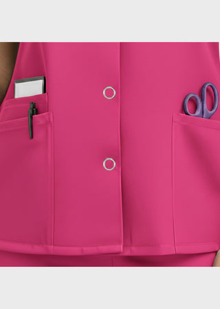 HeedFit Women's Snap Front V-Neck Scrub Top