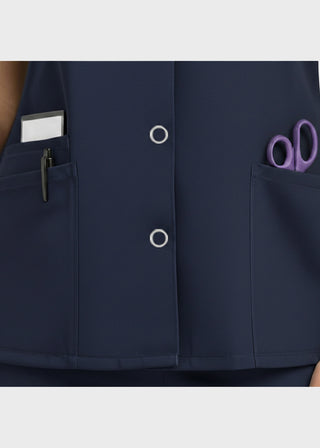 HeedFit Women's Snap Front V-Neck Scrub Top