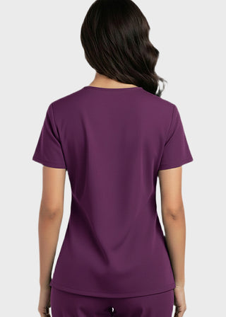 Free Embroidery HeedFit Women's Snap Front V-Neck Scrub Top