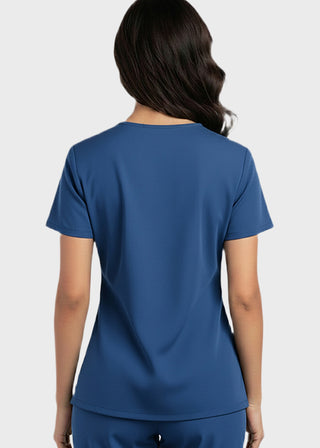HeedFit Women's Snap Front V-Neck Scrub Top