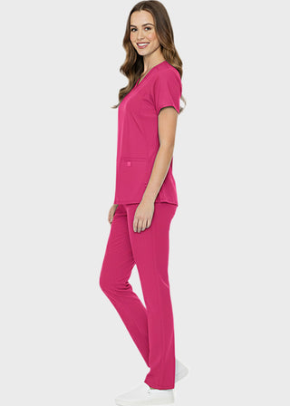 Free Embroidery HeedFit Women's Shaped Shoulder Seam Scrub Top