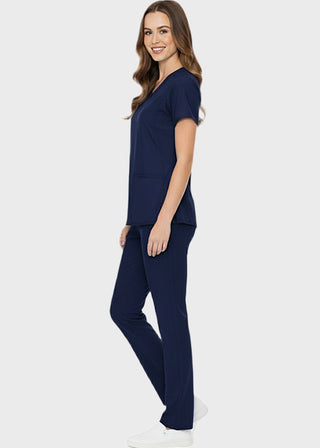Free Embroidery HeedFit Women's Shaped Shoulder Seam Scrub Top