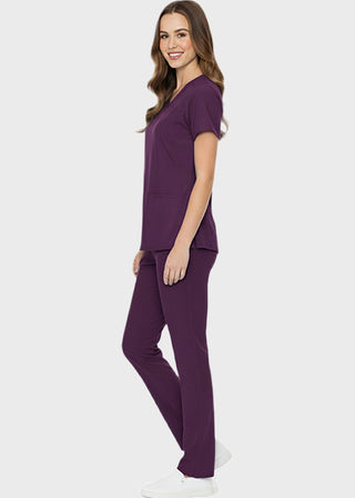 Free Embroidery HeedFit Women's Shaped Shoulder Seam Scrub Top