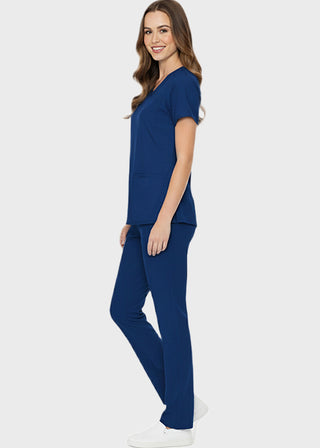 Free Embroidery HeedFit Women's Shaped Shoulder Seam Scrub Top
