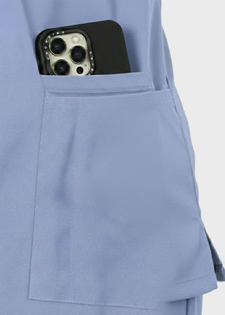 Free Embroidery HeedFit 27.5 Inch Unisex Four Pocket Scrub Top