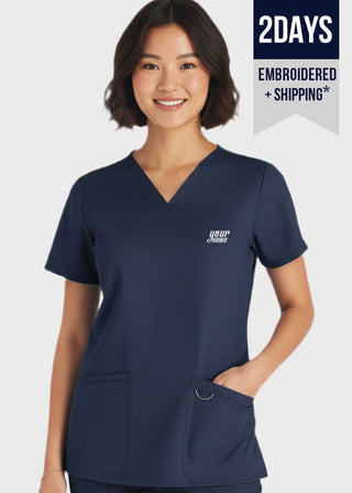 Free Embroidery HeedFit Women's V-Neck Scrub Top