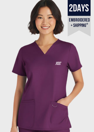 Free Embroidery HeedFit Women's V-Neck Scrub Top