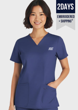 Free Embroidery HeedFit Women's V-Neck Scrub Top