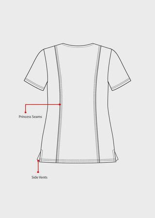 Free Embroidery HeedFit 3- Pockets Women's V-Neck Nursing Scrub Top