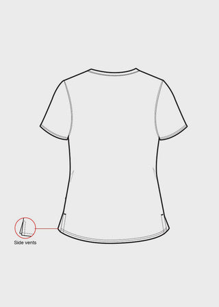Free Embroidery HeedFit Women's Side Pocket Scrub Top