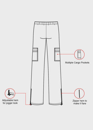 HeedFit Women's 3 Style in 1 Bottom Scrub Pant