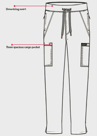 HeedFit Unisex Drawstring Cargo Scrub Pant